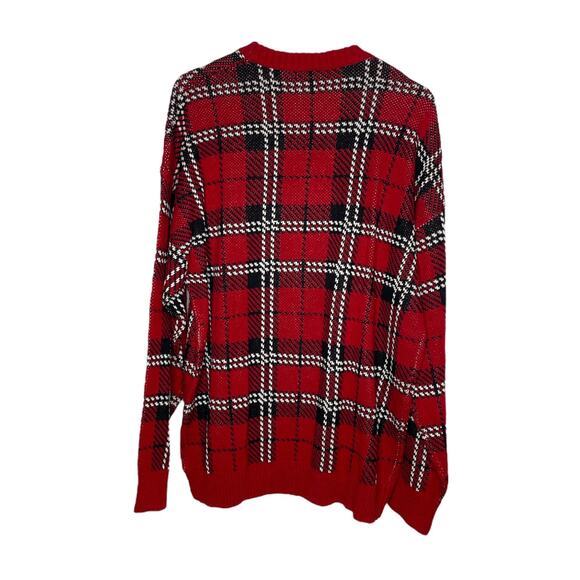 URBAN OUTFITTERS • Tartan Dog Knit Sweater • L - Picture 3 of 6